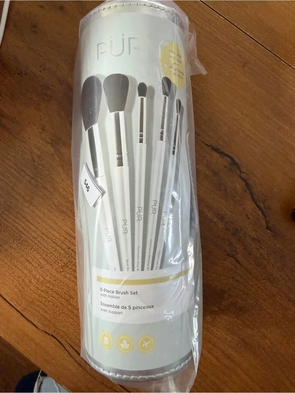 Pur 5️⃣ Piece Brush Set and Silver Holder, BNIB!!